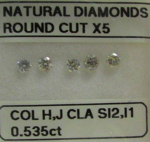 **GORGEOUS DIAMONDS** SPARKLING [0.535ct] ROUND CUT [NATURAL DIAMONDS] FROM R1 - BUY SAFE