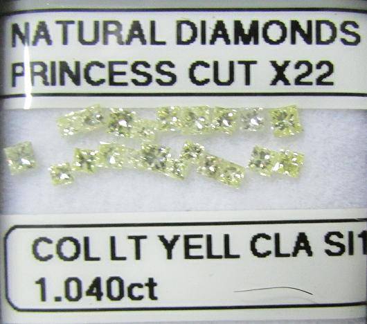 **GORGEOUS DIAMONDS** SPARKLING [1.040ct] PRINCESS CUT [SI1 CLARITY] DIAMOND FROM R1 - BUY SAFE
