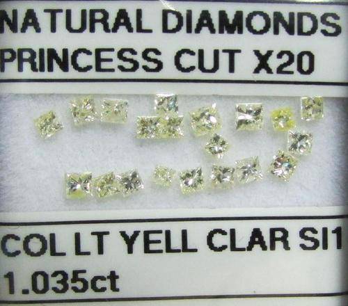 **GORGEOUS DIAMONDS** SPARKLING [1.035ct] PRINCESS CUT [SI1 CLARITY] DIAMOND FROM R1 - BUY SAFE