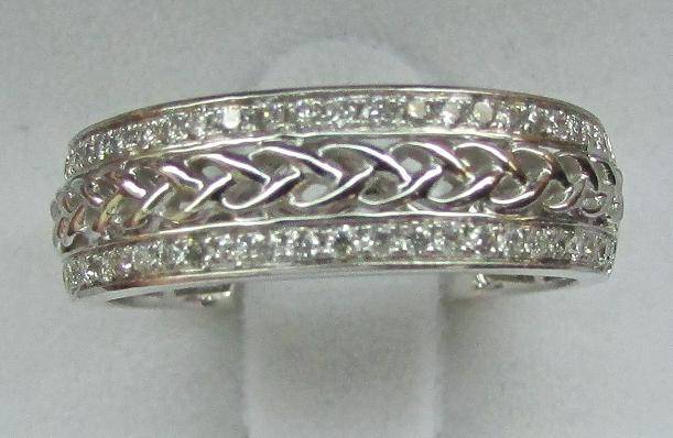 **MAGICAL [R25745]** HIGH [G / SI1] QUALITY [0.400ct] DIAMOND BAND [3.765g] WHITE GOLD - BUY SAFE