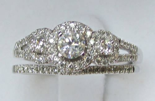 **ONCE-OFF GORGEOUS [R40258]** BRIDAL TWINSET [0.805ct] DIAMOND [H / SI1] RING [4.742g] WHITE GOLD