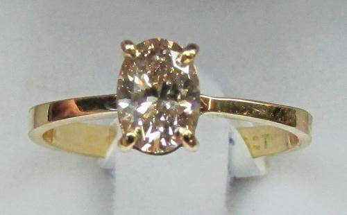 **CERTIFIED [R41653]** OVAL CUT [SI1] DIAMOND [0.710ct] SOLITAIRE [18kt YELLOW GOLD] - BUY SAFE