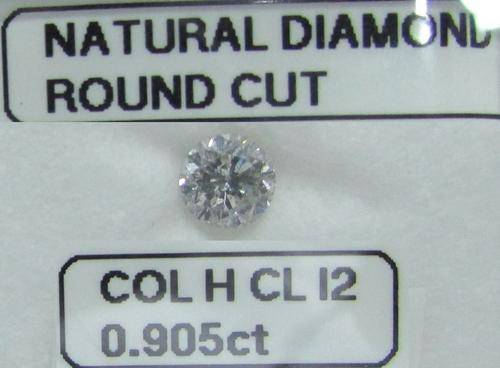 **NEARLY 1CT** BARGAIN DEAL [0.905ct] ROUND CUT [COLOUR H] DIAMOND STARTING AT R1 - BUY SAFE