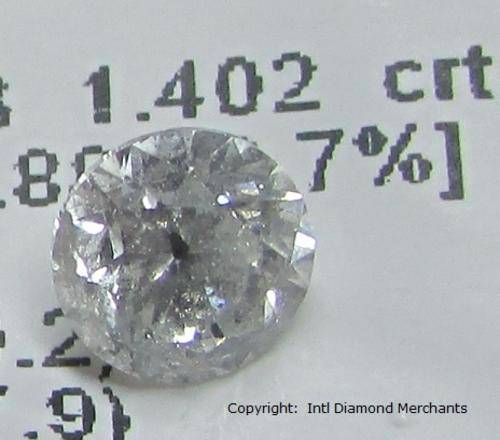 **CERTIFIED [R53941]** MASSIVE [1.402ct] ROUND CUT [COLOUR F] DIAMOND [SOUTH AFRICA] - BUY SAFE
