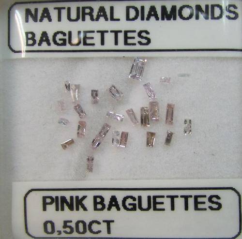 **LOOSE DIAMONDS** PINK!! NATURAL COLOUR [0.500ct] BAGUETTE CUT DIAMONDS [EXCLUSIVE DEAL] - BUY SAFE