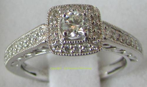**SCINTILLATING [R34698]** EYE CLEAN [0.625ct] DIAMOND DESIGNER RING [2.690g] WHITE GOLD - BUY SAFE