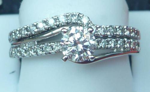 **ONCE-OFF GORGEOUS [R44258]** BRIDAL TWINSET [1.00ct] DIAMOND [H / SI1] RING [WHITE GOLD] -BUY SAFE