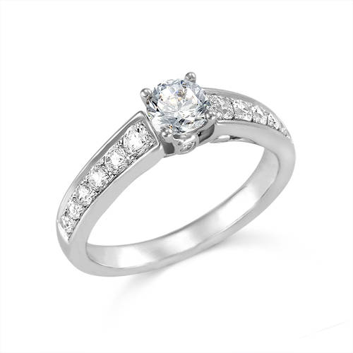 **MAGNIFICENT [R38215]** ENGAGEMENT [0.800ct] DIAMOND RING [3.236g] SOLID WHITE GOLD - BUY SAFE