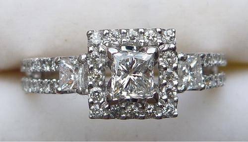 **SPARKLY [R52375]** HIGH QUALITY [1.00ct] DIAMOND RING [4.367g] SOLID WHITE GOLD - BUY SAFE
