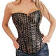 Leather bronze corset with skull (S,M,L)