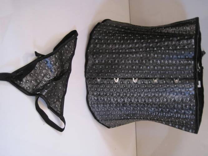 GREY LEATHER CORSET WITH STAR (M,L,X)