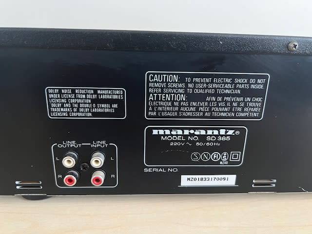 Marantz SD385 Cassette Tape Deck.