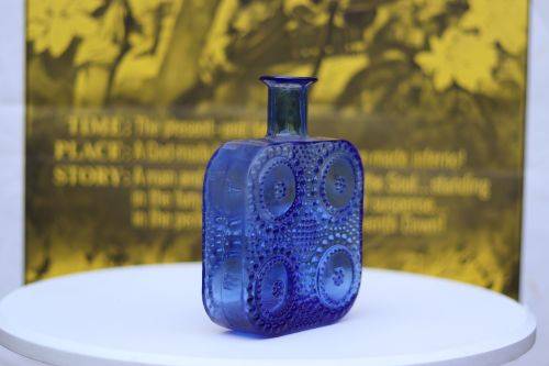 Retro Mid Century Modernist 1960s Grapponia Glass Vase