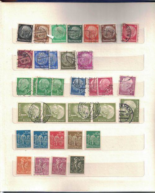 Stock Album with used older Germany and Austria