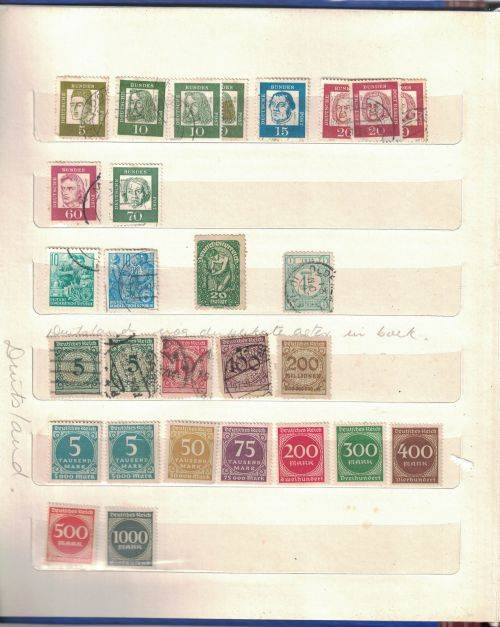 Stock Album with used older Germany and Austria