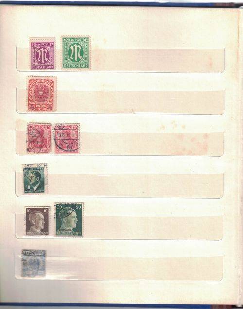 Stock Album with used older Germany and Austria