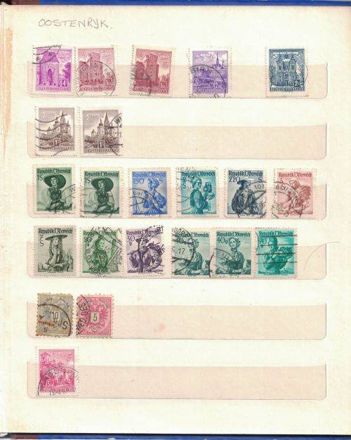 Stock Album with used older Germany and Austria