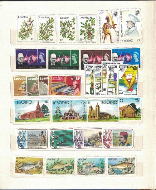 Stock Album with used  Rhodesia, Zambia, Malawi, Lesotho (a lot UMM), Swaziland and Kenya