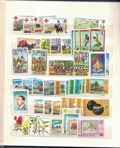 Stock Album with used  Rhodesia, Zambia, Malawi, Lesotho (a lot UMM), Swaziland and Kenya