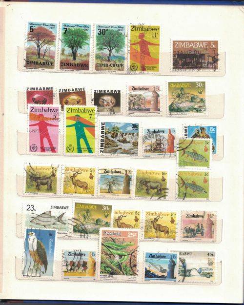 Stock Album with used  Rhodesia, Zambia, Malawi, Lesotho (a lot UMM), Swaziland and Kenya