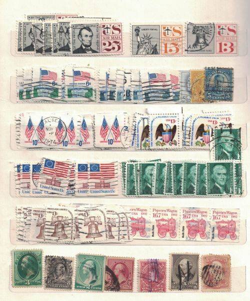 Stock Album with used United States and other stamps