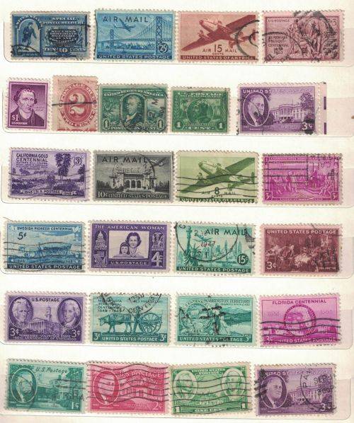 Stock Album with used United States and other stamps