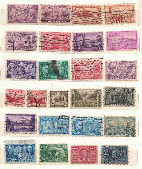 Stock Album with used United States and other stamps