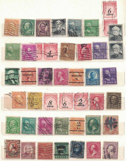 Stock Album with used United States and other stamps