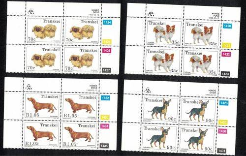 Transkei - 1993 Dogs - UMM Control Block Set