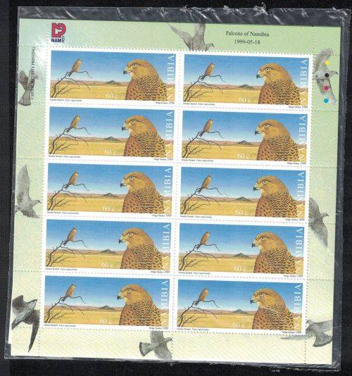 Namibia - 1999 Falcons of Namibia - Full Sheet set UMM