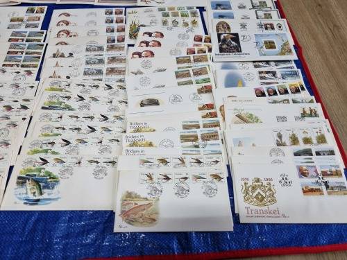 Transkei - Collection of UMM Control blocks, UMM Yearpacks, FDCs and Postcards - 14 scans