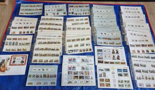 Transkei - Collection of UMM Control blocks, UMM Yearpacks, FDCs and Postcards - 14 scans