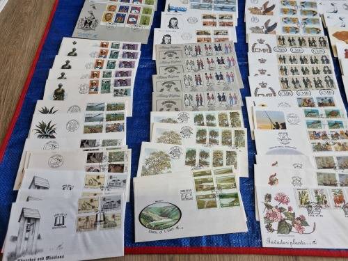 Ciskei - Collection of UMM Control blocks, UMM Yearpacks, FDCs and Postcards - 14 scans