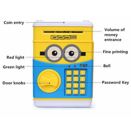 Kids Cartoon ATM Saving Box - Minions