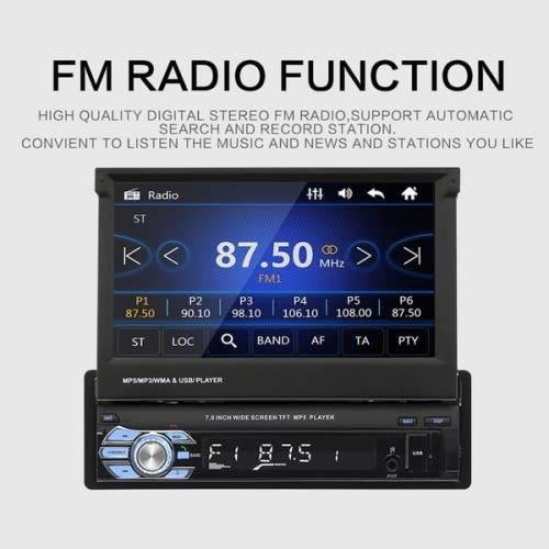 Single 1 Din 7" HD GPS Flip Bluetooth Car Stereo Radio MP5 Player Touch USB Auto-radio + Map + Cam