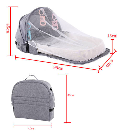 3Pcs Portable Bed Foldable Baby Bed Travel