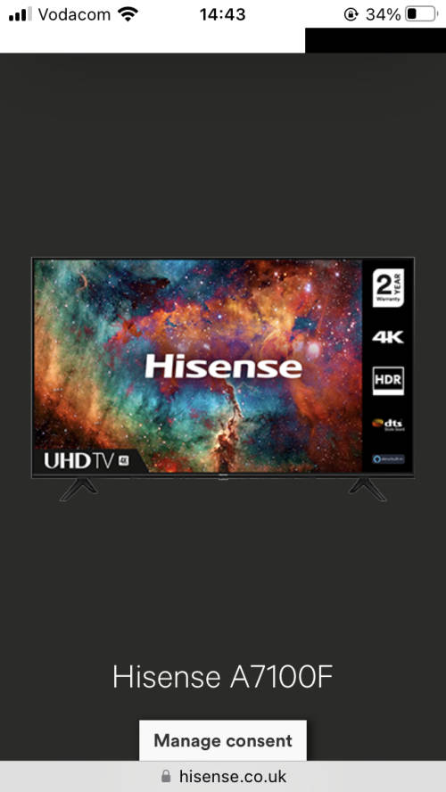 Hisense 58` LED Smart TV 4K UHD