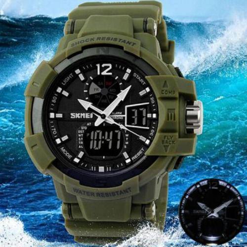 Skmei 1040 Sports LED Military Watch Alarm Week Chronograph 50M Water Resistant