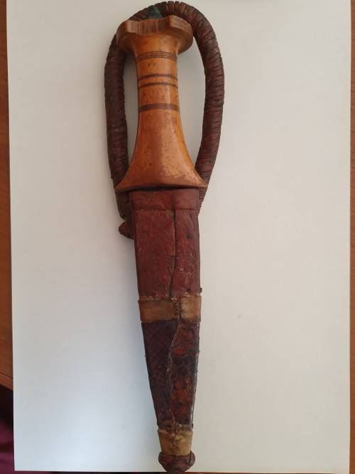 100 year old Abyssinian tribesman`s knife with sheath