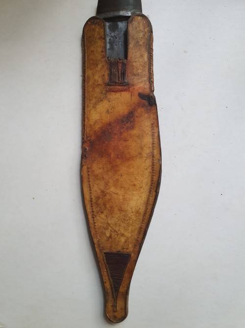 Abyssinian Tribesman`s handcrafted knife and sheath 100+ year`s old