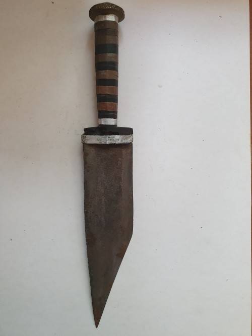 Abyssinian tribesman`s handcrafted knife (without sheath) 100+years old