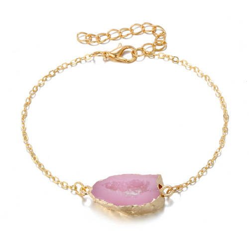 Stunning Rose ,amethyst, onyx or aquamarine resin geode bracelet