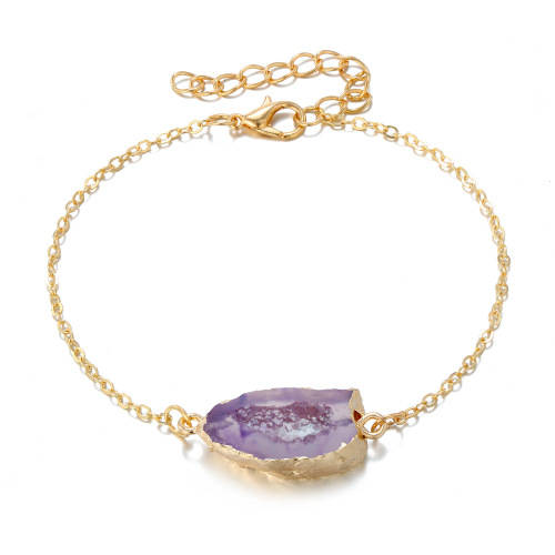 Stunning Rose ,amethyst, onyx or aquamarine resin geode bracelet