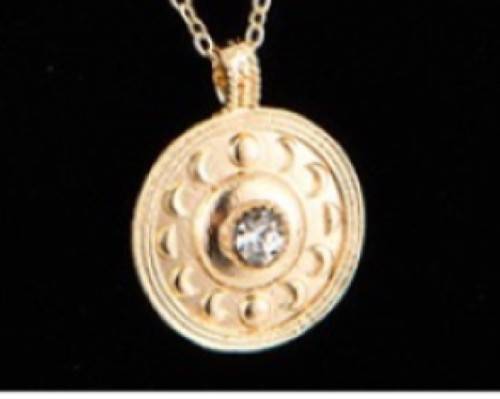 Stunning 9ct gold plated  Moon phase pendant and chain