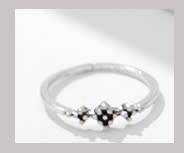 Stunning Tibetan silver daisy ring
