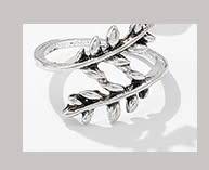 Stunning leaf Tibetan silver ring