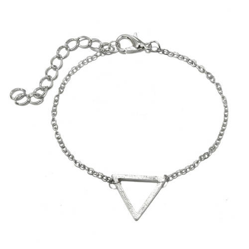 Stunning silver plated triangular bracelet