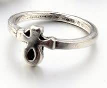 Stunning Ankh Tibetan silver ring
