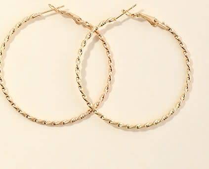 Gorgeous 9ct gold plated hoop earrings
