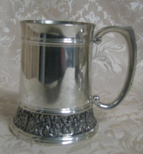 ROYAL SELANGOR PEWTER MUG VERY ORNATE
